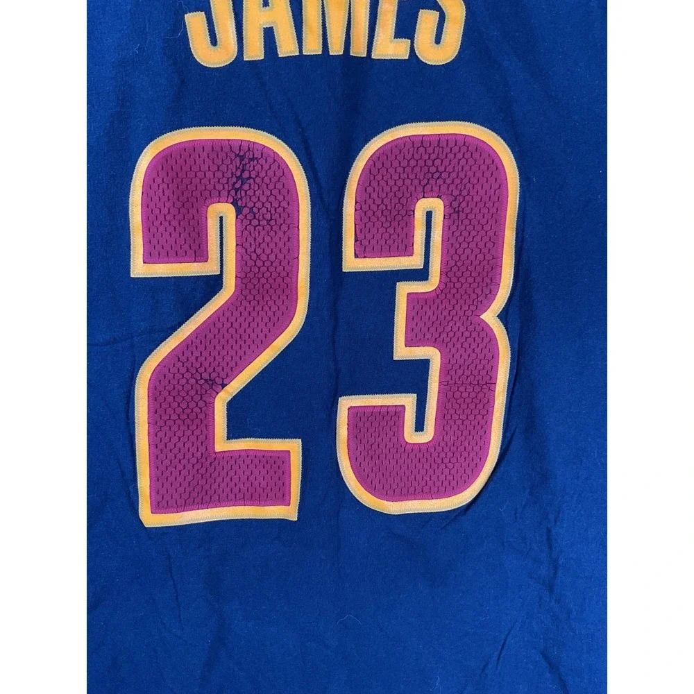 Adidas Cleveland Cavaliers T-Shirt Mens XL Blue LeBron James 23 Graphic Tee